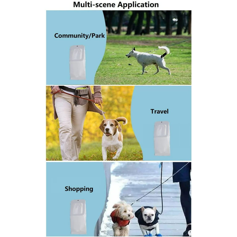 White Husky Dog Poop Bag Holder Pet Waste Bag Dispenser 
