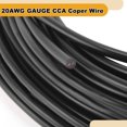 thumbnail image 6 of Unique Bargains 1 Pcs 20AWG Universal Ground Wire Car Radio, Automotive, Car speakers Power Wire Fully Insulated& Soft Touch Jacket TC Black 66FT 2 Conductor, 6 of 7