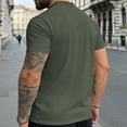 thumbnail image 3 of Eltusu Men's Short Sleeve T-Shirts, Pullover Solid Color Crew Neck Athletic Summer Tops Army Green Size 3XL, 3 of 5