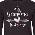 thumbnail image 4 of Inktastic My Grandma Loves Me- Heart Grandchild Long Sleeve Youth T-Shirt, 4 of 5