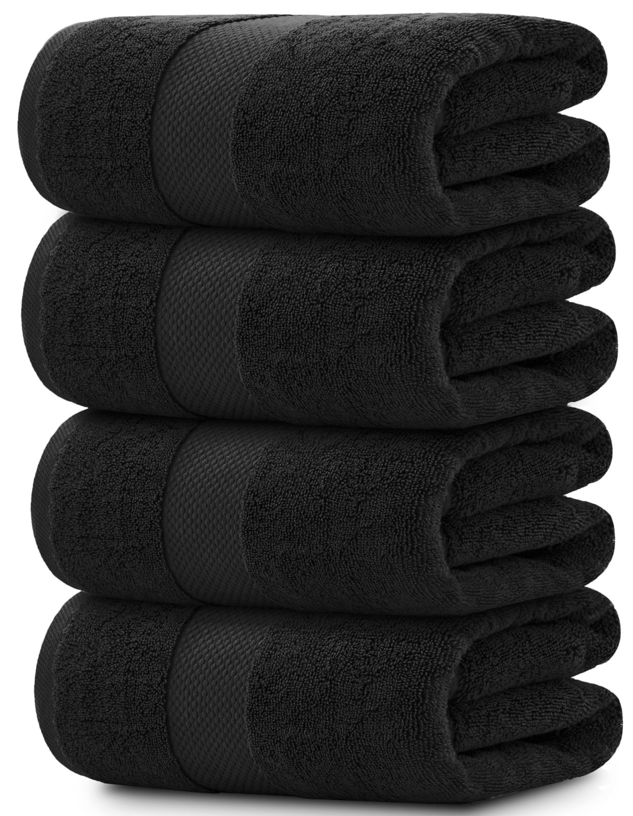 Luxury Cotton Bath Towels Large Hotel Bathroom Towel 27x54 4 Pack