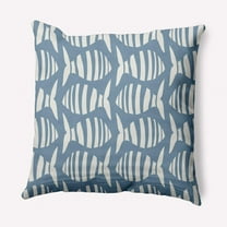 E by Design Swimming School Nautical Indoor/Outdoor Throw Pillow