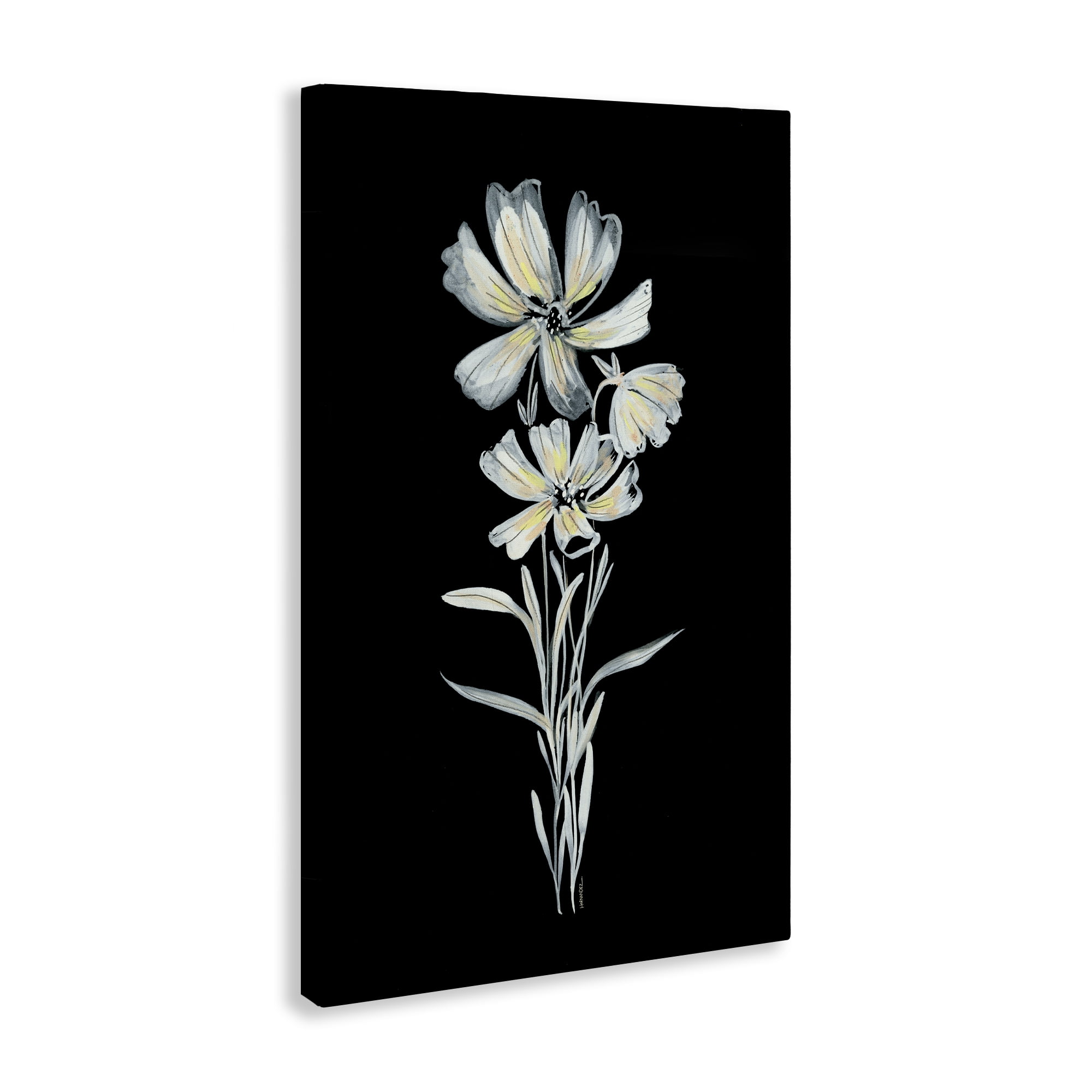 Stupell Industries Tall Floral Stems Plants & Flowers Painting Wrapped Canvas Art Print Wall Art, 20 x 30