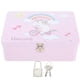 thumbnail image 1 of Adorable Style Tinplate Storage Box with Lock Key Home Desktop Storage Tin Case, 1 of 3