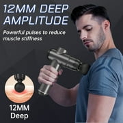 Cshidworld Massage Gun, Deep Tissue Back Massager for Pain Relief, Impact Massager Gun with 10 Massage Heads, Silent Brushless Motor, Gray