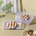 thumbnail image 5 of Mauxuk 3 Layer Stackable Eggs Holder with Lid - Clear Plastic Fridge Organizer for 72 Eggs, Space Saving Storage Container, 5 of 6