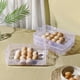 thumbnail image 5 of Cartón De Huevos De Plástico Bandeja organizadora de plástico transparente para guardar huevos, de 3 capas y 72 unidades, con tapa y asa para el refrigerador Yulucky, 5 of 8