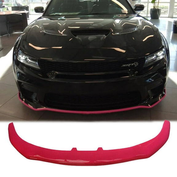NINTE Front Bumper Lip for 2020-2022 Dodge Charger Widebody Guard Protector Pink 1PCS