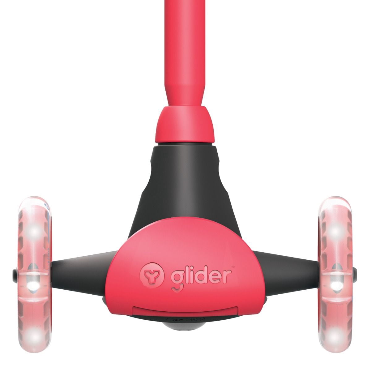 Yvolution Glider Kiwi Red, 3-Wheeled Toddler Scooter, Unisex, Ages 3-8 Years, Light-up Wheels