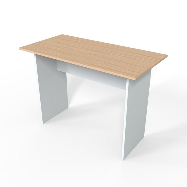 Escritorio esencial minimalista y práctico Randu 150x50 - 15mm mad. clara con blanco