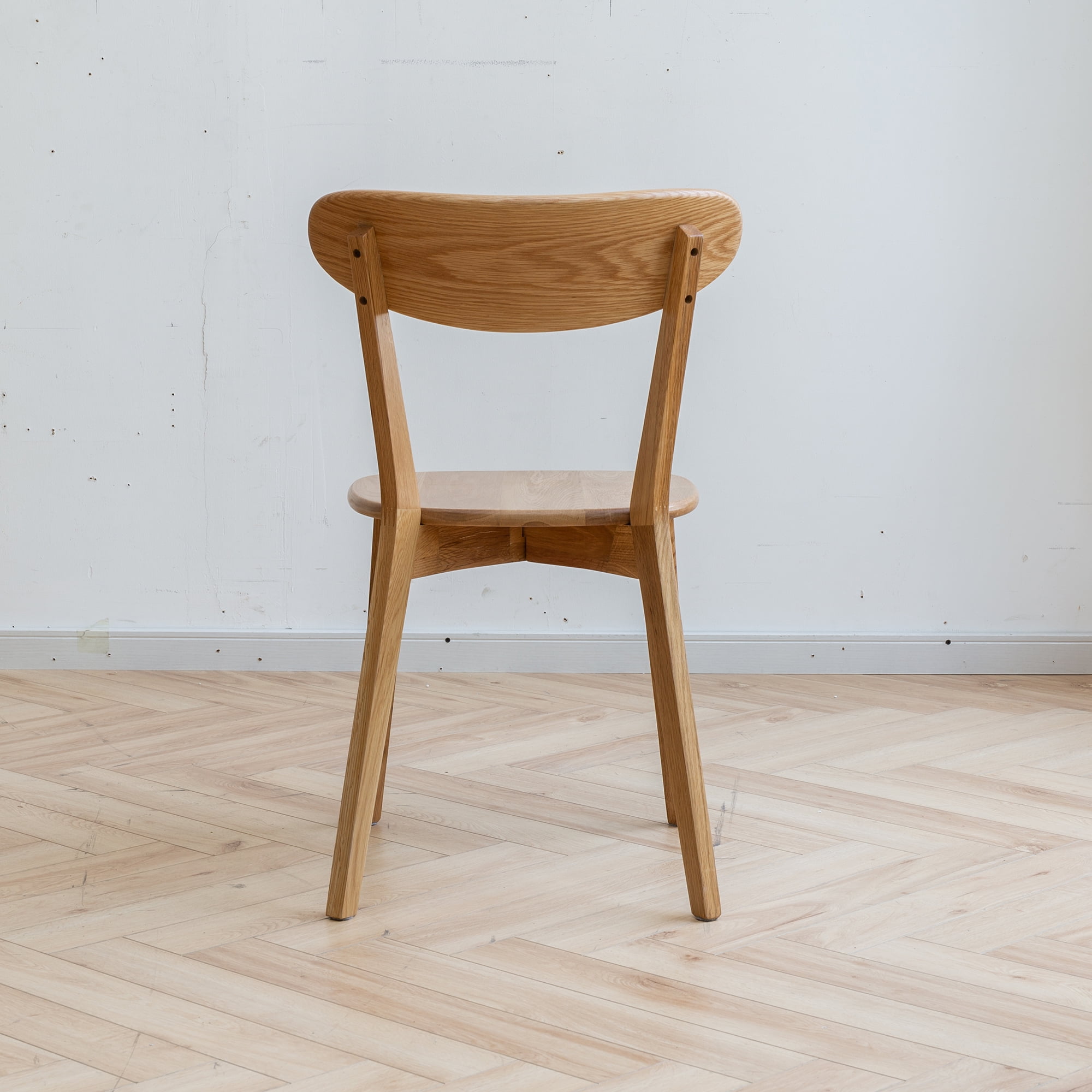 MAYEERTY Set of 4 Solid Oak Dining Chairs – Natural Wood Dining Room Chairs