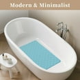 thumbnail image 6 of Yolife Non-Slip Bathtub Mat 27.5"x17", Anti-Fatigue Grid Pattern & Suction Cups, Natural Rubber for Shower Tub, Machine Washable (Light Blue), 6 of 8