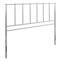 Pemberly Row Full Modern Style Sturdy Powder Coated Steel Headboard in Gray