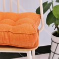 thumbnail image 3 of Cojín para silla de jardín, grueso 10 cm, algodón suave, 40 x 40 cm, para oficina, comedor, hogar (40 x 40 x 10 cm, Naranja), 3 of 5