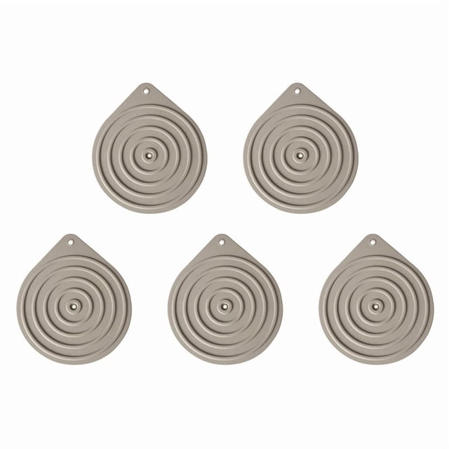 5 Piezas de Calentadores Platos Silicona para Microondas, Tapetes Antideslizantes Calentar Alimentos Horno, Cocinar en Sartén Caliente