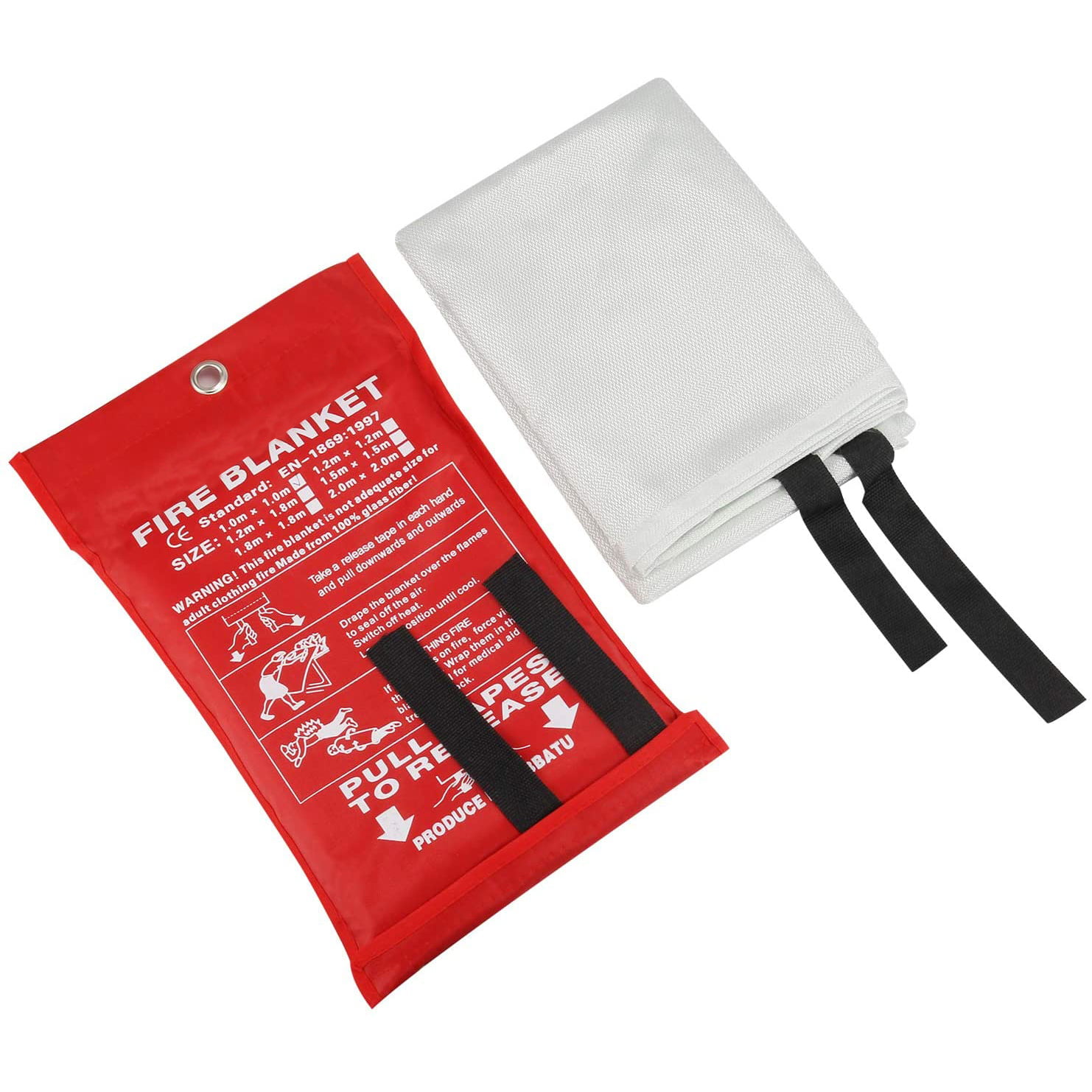 Office 1.5m Safety Large Fire Blanket for Emergency Extinguishing Escape Home 