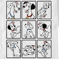 thumbnail image 2 of Men's One Hundred and One Dalmatians Family Grid Graphic Tee White Medium, 2 of 5
