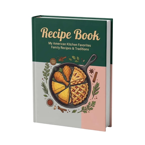 A5 Blank Recipe Book to Write in Your Own Recipes, Hardcover Recipe Organizer, 150 Pages, 5.7 x 8.3 Inches