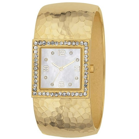 Women's Gold and White Mother-of-Pearl Watch