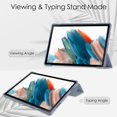 thumbnail image 6 of Dteck Tri Fold Case Fits Samsung Galaxy Tab A8 10.5 inch 2022 (SM-X200/X205/X207), Crystal Transparent Back Cover with Auto-Wake, Lavender, 6 of 8