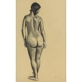 thumbnail image 2 of Karl Wiener 11x14 Black Ornate Wood Framed Double Matted Museum Art Print Titled: Female Act II, 2 of 5
