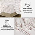 thumbnail image 7 of RUVANTI Flannel Sheets Full Size - 100% Cotton Double Brushed Bed Sheets Set, Deep Pockets 16 Inches, All Seasons Breathable & Extra Soft Full Sheets, Warm & Cozy, 4 Piece, Twill Stripe, 7 of 7