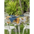 thumbnail image 3 of Outdoor Tablecloth with Umbrella Hole for Patio/Picnic/Party/Camping, Farmhouse Sunflowers Waterproof Table Cloth Round Cover Washable, Rustic Barn Doors Flowers Butterfly Wooden (Dia 60"), 3 of 8