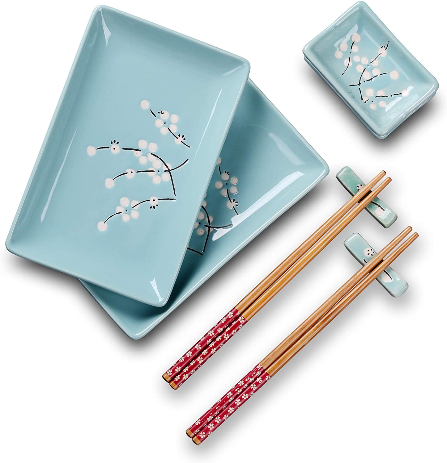 Panbado, Series Sushi, 10Piece Porcelain Dinnerware Set, Japanese