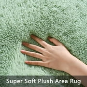 Lochas Soft Fluffy Rug Modern Shag Carpet Fuzzy Shaggy Rugs for Bedroom Indoor Modern Area Rugs, 8'X10', Green