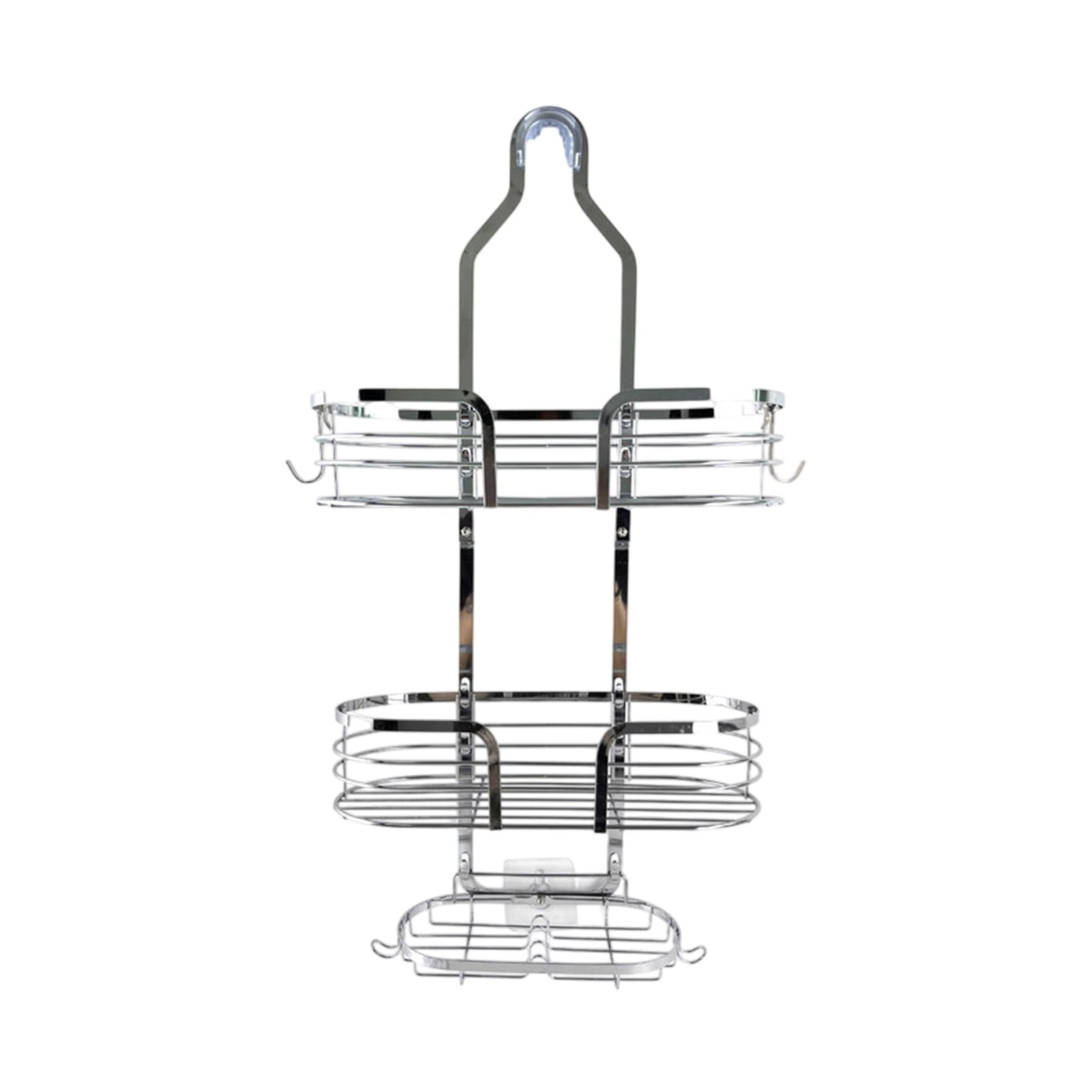 Shower Caddy Organizer, 3-tier Hanging Bathroom Storage Rack with Soap Dish and Hooks, Rust-resistant Stainless Steel Over Shower Head Mount, Topliu