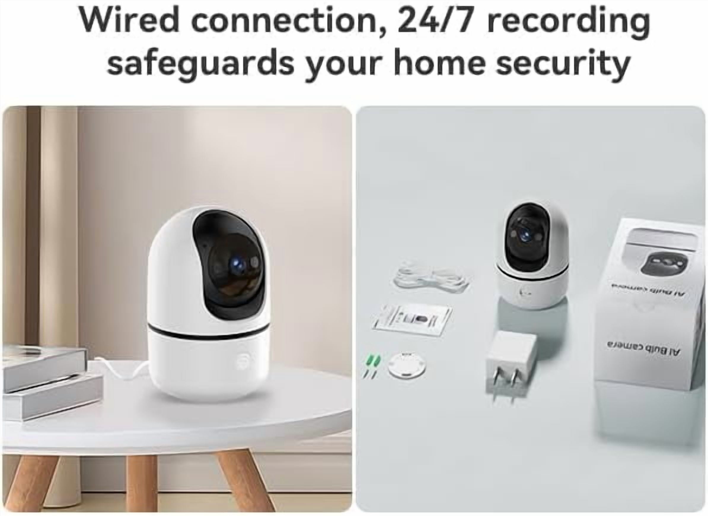 Indoor Camera 5G&2.4G WiFi Cameras for Home Security Instant 911 Alert, 360° Pan/Tilt Baby Monitor/Dog/Pet Camera AI Motion Detection Night Vision, Speaker, US Cloud Storage (2Pack)