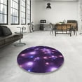 thumbnail image 4 of Ahgly Company Machine Washable Indoor Rectangle Transitional Dark Orchid Purple Area Rugs, 4' x 6', 4 of 7