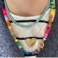 thumbnail image 3 of 925 Turquoise & CZ Diamond Tennis Necklace (Responsibly Sourced CZ Diamond Turquoise Eternity Style Choker Line Necklace, 3 of 3