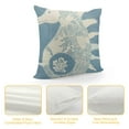 thumbnail image 4 of ONETECH Seahorse Throw Pillow Coastal Tropical Ocean Sea Life Design Decor Blue, 4 of 5