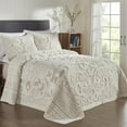 thumbnail image 4 of Better Trends 3 Piece Full Bedspread Set 100% Cotton Chenille Tufted Medallion Pattern Soft & Luxurious Feel, Perfect for All Seasons, Machine Washable (Beige) Serenity Collection, 4 of 6