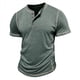 thumbnail image 2 of Camisetas de Corta para Hombre, Camisetas Informales de Algodón Estilo Henley, Camisetas Básicas de Verano Verde L, 2 of 6