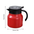 thumbnail image 2 of Tetera con aislamiento térmico, jarra de acero inoxidable 316 de 800ml para el hogar (800ml), color rojo, 2 of 9