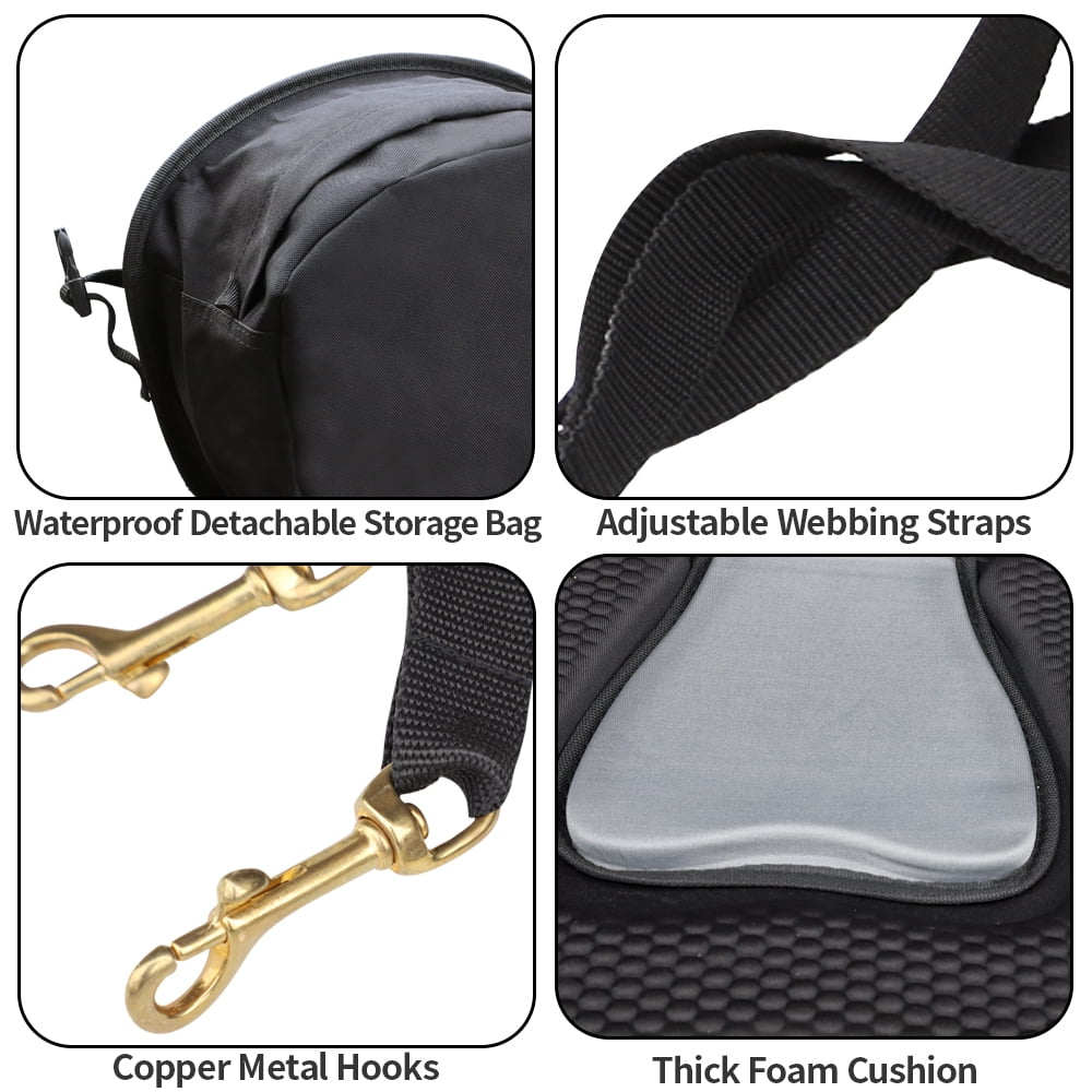 Seamander Weather Resistant Storage Watercraft Seats & Thwarts, Black/Grey, 15.50" x 12.20" x 18"
