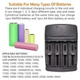 thumbnail image 1 of Cargador de Batería Universal Smart HyperPS USB para Baterías LiFePO4 de 3.2V con 4 Piezas 3.2V LiFePO4 14430 4/5 AA 14 x 43mm Batería Recargable 400mAh, 1 of 2
