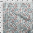 thumbnail image 2 of oneOone Georgette Viscose Sky Blue Fabric Ethnic Block Craft Projects Decor Fabric Printed By The Yard 42 Inch Wide, 2 of 4