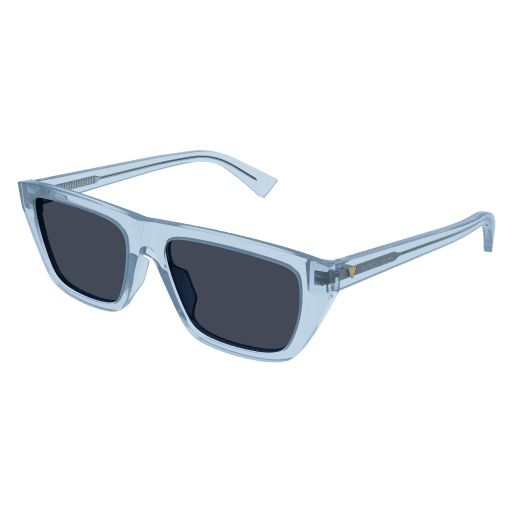 Bottega Veneta BV1291S 003 54mm Square Sunglasses Women's Transparent Light Blue