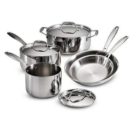 Tramontina Gourmet Tri-Ply Clad Induction-Ready Stainless Steel 8 pc Cookware Set