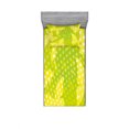 thumbnail image 2 of Ambesonne Modern Fitted Sheet & Pillow Sham Set, Butterfly Shapes Dots, Full, Pale Green Yellow, 2 of 3