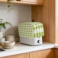 thumbnail image 4 of Toaster Cover 2 Slice, Green Plaid Dustproof Bakeware Oven Protector with Top Hook, Gradient Geometric Buffalo White Checkered Waterproof Small Kitchen Appliance Toasters Dust Cover, 12"x7.5"x8", 4 of 9