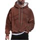 thumbnail image 2 of Sudadera con capucha para hombre, estilo casual, con cuello redondo, estampado, manga larga, blusa de poliéster, 2 of 6