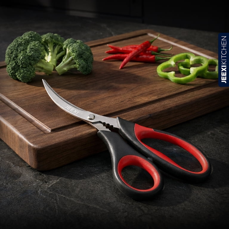 Jeexi Heavy Duty Poultry Shears Spring-Loaded Stainless Steel photo 7