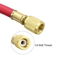 thumbnail image 3 of Unique Bargains 1.5m 1/4 SAE Thread Connector 800PSI Refrigeration Charging Hose Tube Red, 3 of 4