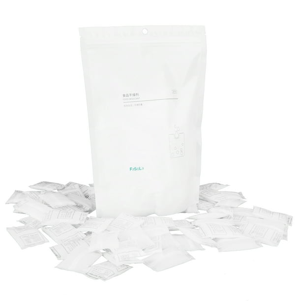 Lot de 200 sachets de gel de silice - déshydratant - absorbeur d'humidité -  déshumidificateur - anti-moisissure - pour armoire alimentaire - blanc - t  - Déshumidificateur - Achat & prix