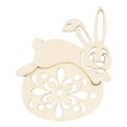 thumbnail image 2 of CoreLiving Unfinished Wooden Easter Ornaments for Spring Tree Decorations, Blank DIY Wood Cutouts Shapes Including Bunny Rabbit and Egg for Home Craft Painting, 2 of 6