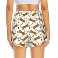 thumbnail image 2 of Lsque Leopard Print Printed Women's Running Shorts with Liner Pockets,Elastic Quick Dry Workout Athletic Gym Yoga Shorts,Womens High Waist Shorts-Medium, 2 of 9